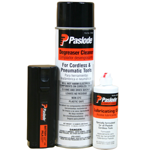 PASLODE ACCESSORY PACK INCL BATTERY DEGREASER & OIL 